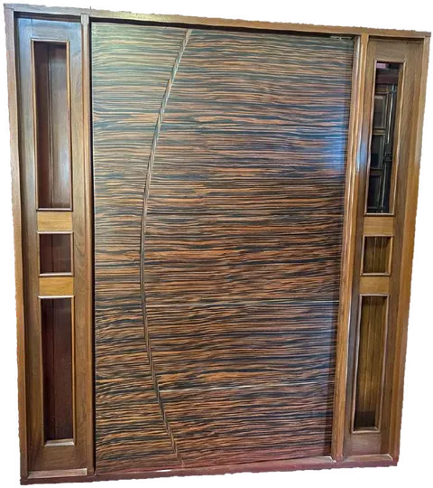 Imbuia/Ébano (Sem detalhes em metal) — Portas de Madeira Wood Fort